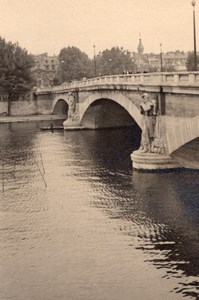 Bridge Zouave Seine River Paris Post War Old Photo 1945