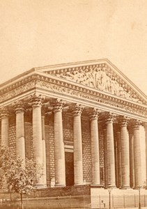 La Madeleine Church Paris France Old CDV Photo 1867