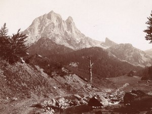 Pic du Midi Ossau Pyrenees Mountain Old Photo 1900