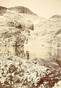 Lac Crupillouse Lake Man Alpes Alps Mountain Photo 1900