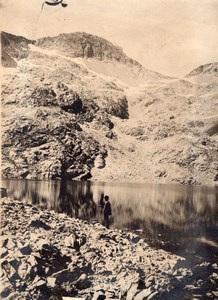 Lac Crupillouse Lake Man Alpes Alps Mountain Photo 1900