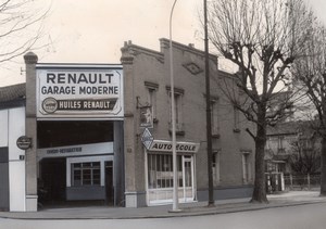 Paris Motor Garage Car Renault old Photomontage 1960