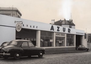 Paris Motor Garage Car Renault old Photomontage 1960