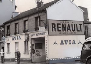 Paris Motor Garage Car Renault old Photomontage 1960