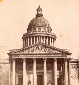 Pantheon Paris France Old Stereo Photo 1875