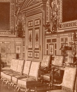 Fontainebleau Louis XIII Hall Old Stereo Photo 1875