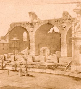 Roma Peace Temple Ruins Italia Old Stereo Photo 1875