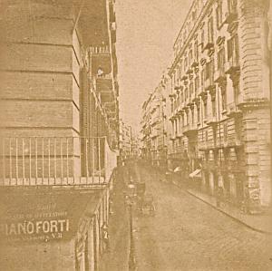 Napoli Toledo Street Italy Old Stereo Photo 1875