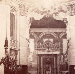 Thomas Aquin Church Paris Tissue Stereoview Photo 1875