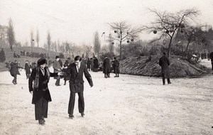 Paris Ice Skater Sport Winter Old Photo 1900