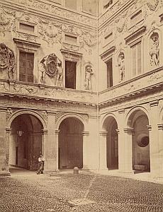 Cortile del Palazzo Spada Roma Italy Old Photo 1880