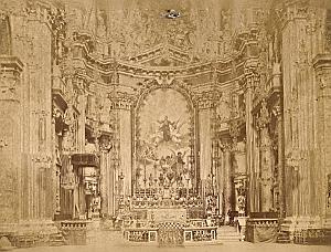 San Apostles Church Interior Roma Italy Old Photo 1880