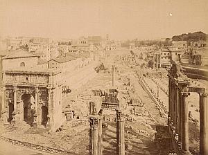 Foro Romano Panorama Roma Italy Old Alinari Photo 1880