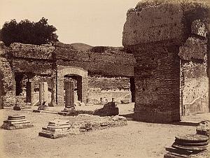 Tivoli Adriana Tempio Diana Roma Italy Old Photo 1880