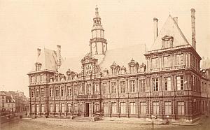Reims City Hall Facade Panorama Old Photo 1880