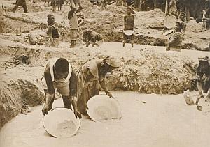 Cameroun Gold Mining River Africa Old Photo 1958
