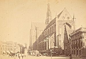 Haarlem Big Church Animated Netherlands old Photo 1890