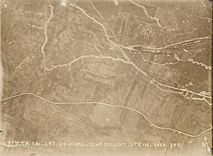 Somme Montdidier Trench WWI Military Aerial Photo 1917