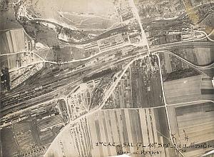 Revigny sur Ornain Railway WWI Army Aerial Photo 1918
