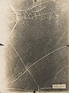 Verdun les 4 chemins Trench WWI Army Aerial Photo 1916