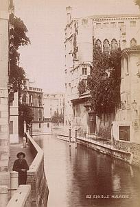 Italy Venezia Rio Olle Maravegie Old Photo 1890