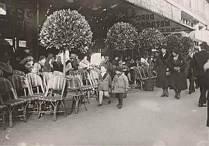 France Paris Cafe Le Metropole Terrace Old Photo 1932