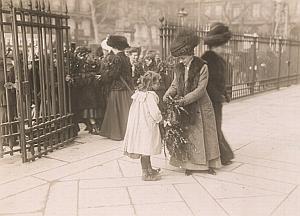 Paris Marchandes Buis Jour des Rameaux Old Photo 1914