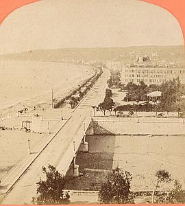 France Nice Pont des Anges Old Stereo Photo 1880