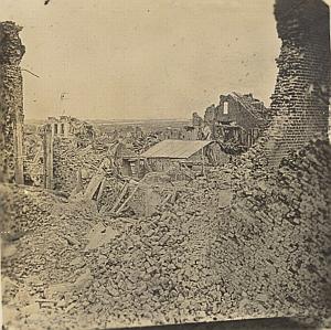 WWI War Photo 1918 Lens Panorama Around Church