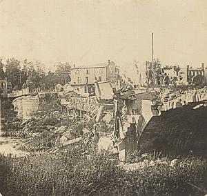WWI War Photo 1916 Saint Mihiel Meuse Bridge Ruins