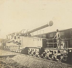 WWI War Photo 1918 Saint Mihiel Canon Gun Train 380