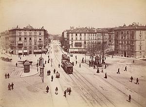 Switzerland Geneva Animated Street Trolley Photo 1890