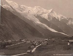 Alpes Mont Blanc Glacier Chamonix Valley Old Photo 1890