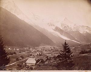 Alpes Mont Blanc Glacier Chamonix Valley Old Photo 1880