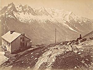 Alpes Mont Blanc Glacier Flegere Hotel Old Photo 1885