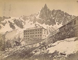 Alpes Mont Blanc Montanvert Hotel Glacier Old Photo 1890