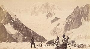 Alpes Mont Blanc Mer de Glace Animated Old Photo 1869