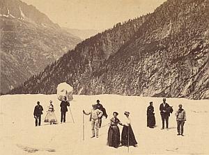 Alpes Mont Blanc Mer de Glace Animated Old Photo 1869