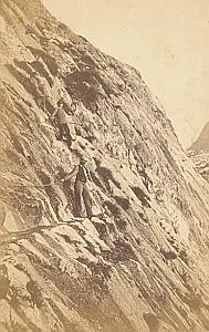 Alpes Mont Blanc Mauvais Pas Animated CDV Photo 1869