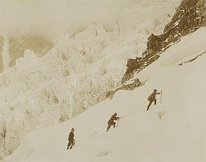 Alpes Mont Blanc Grands Mulets Climbers Photo 1890