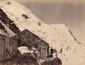 Alpes Mont Blanc Grands Mulets Refuge Old Photo 1880