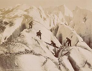 Alpes Mont Blanc Animated Escalade Old Photo 1890