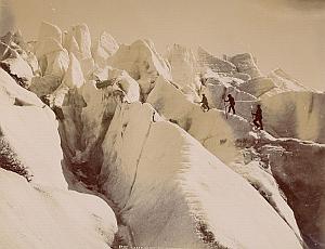 Alpes Mont Blanc Animated Escalade Old Photo 1890