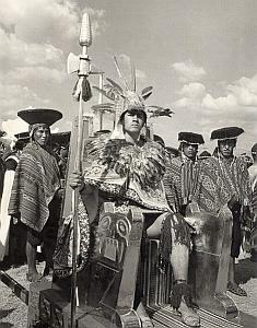 Peru Titicaca Lake Inca Ceremony Old Decool Photo 1970