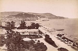 French Riviera Nice Panorama des Poncettes old Jean Gilletta Photo 1880'