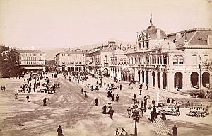 French Riviera Nice Place Massena Animated old Jean Gilletta Photo 1880'