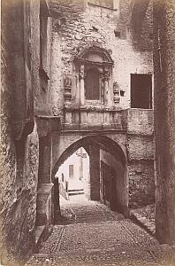 Italy Sanremo Old Town Steep Cobbled Street Archway Jean Gilletta Photo 1880'