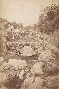 Italy Sanremo Old Town Dry River bed stream old Jean Gilletta Photo 1880'