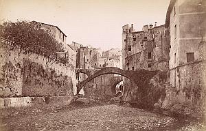 Italy Sanremo Dry River bed Bridge Old Jean Gilletta Photo 1880'