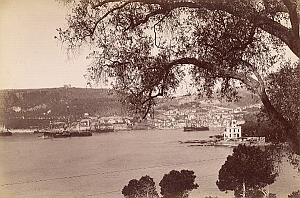 French Riviera Villefranche Bay Harbour Seaside old Jean Gilletta Photo 1880